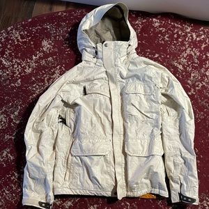 White grey Columbia titanium hard shell jacket